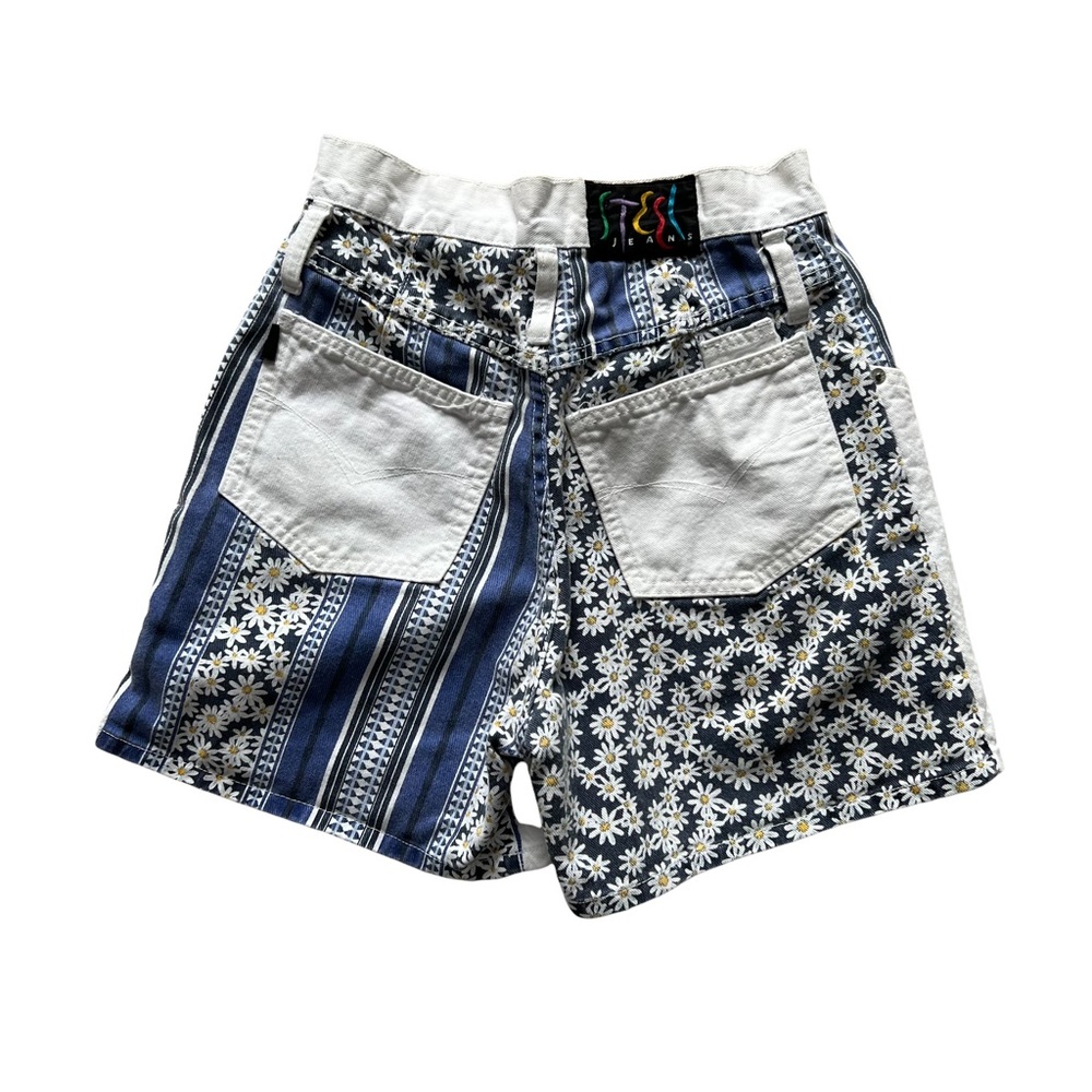 Vintage 80s High Waisted White Denim Shorts